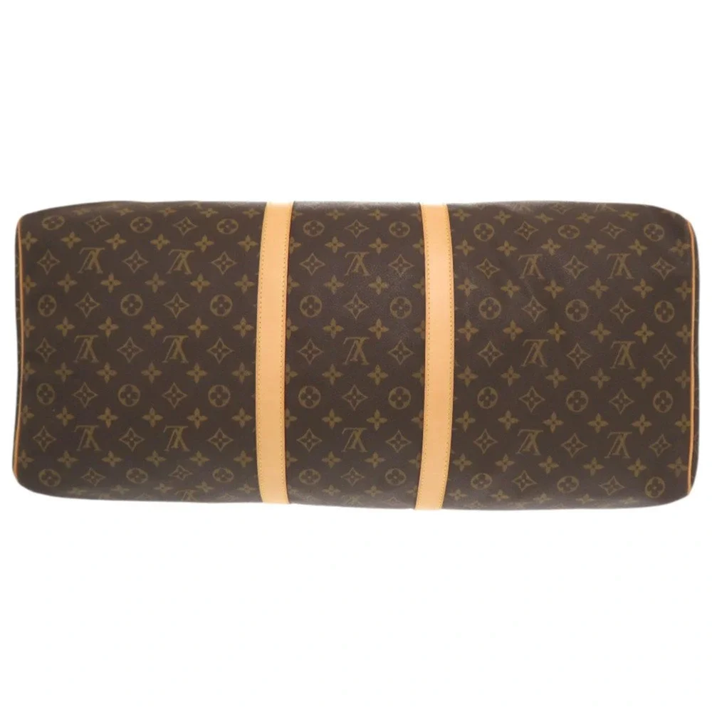 LOUIS VUITTON Brown Monogram Keepall 60 Boston Bag